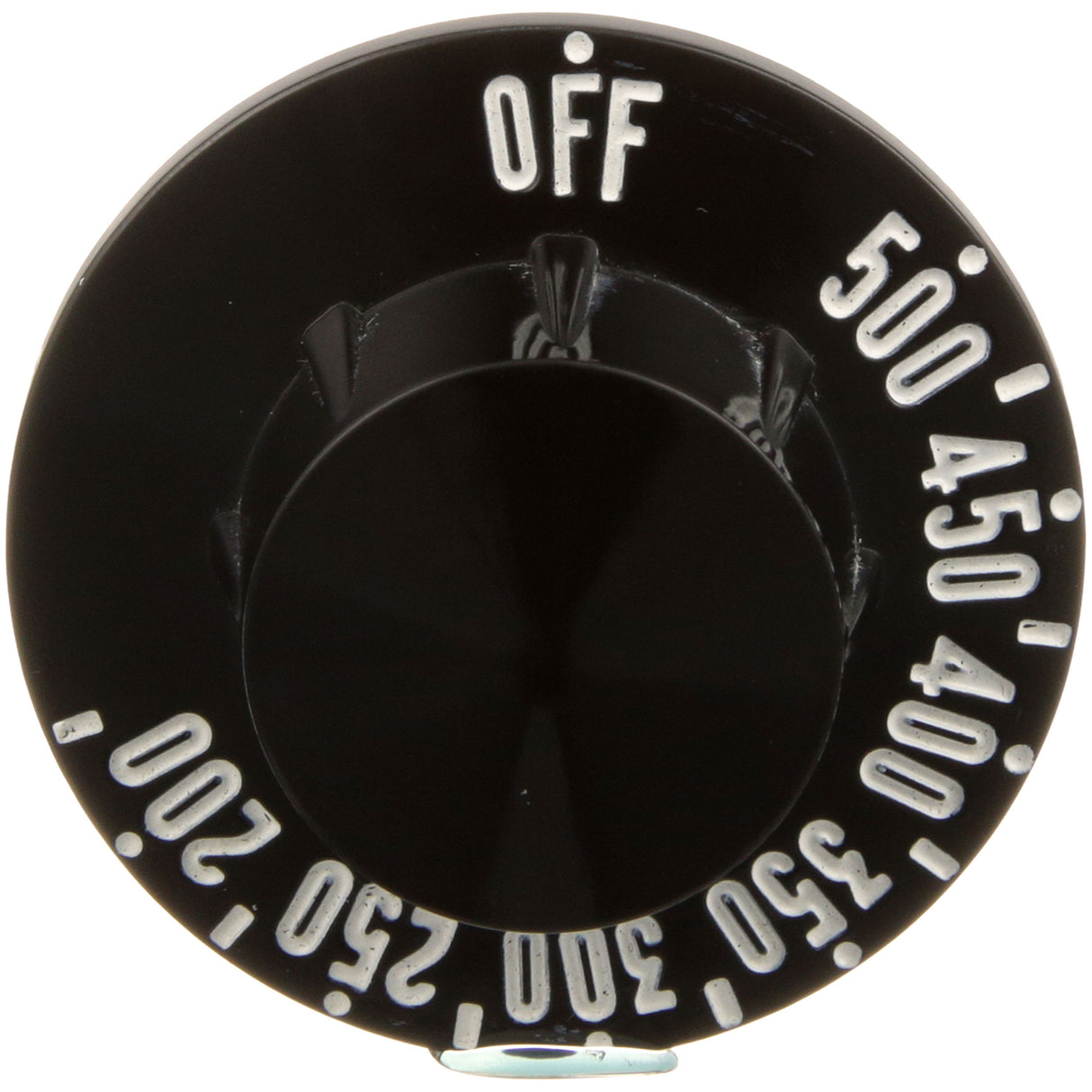 Blodgett 16393 - Black Thermostat Knob with White Numbers, 2-1/4" Diameter, Off-500-200 Range